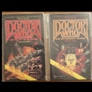To my surprise back in the 80's, when I bought my first Dr. Who items at a comic store, I found these and Pinnacle books at the grocery store checkout! These were free! My Mom said I could have two. Here they are. They are back to back so this is what it looks like. This was a sample of the first two books to help promote the series. Not very easy to find! #doctorwhopinnacle #doctorwho